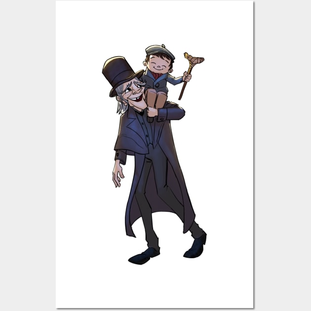 Ebenezer Scrooge & Tiny Tim Wall Art by JoshNelsonArt